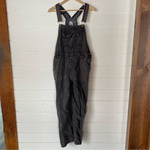 Women’s Black Full Length Overalls. Size Large